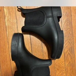 Jeffrey Campbell Black Ankle Rain Boots